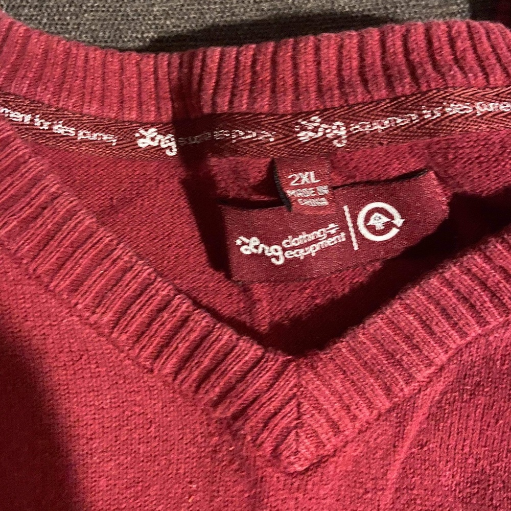 LRG Maroon V neck  Sweater